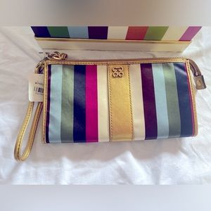 Brand New W/ Tags Authentic Real Coach July Spring Leg Zippy Wallet Multicolored